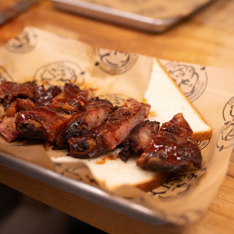 Southern Luv BBQ pecan-smoked St. Louis ribs
