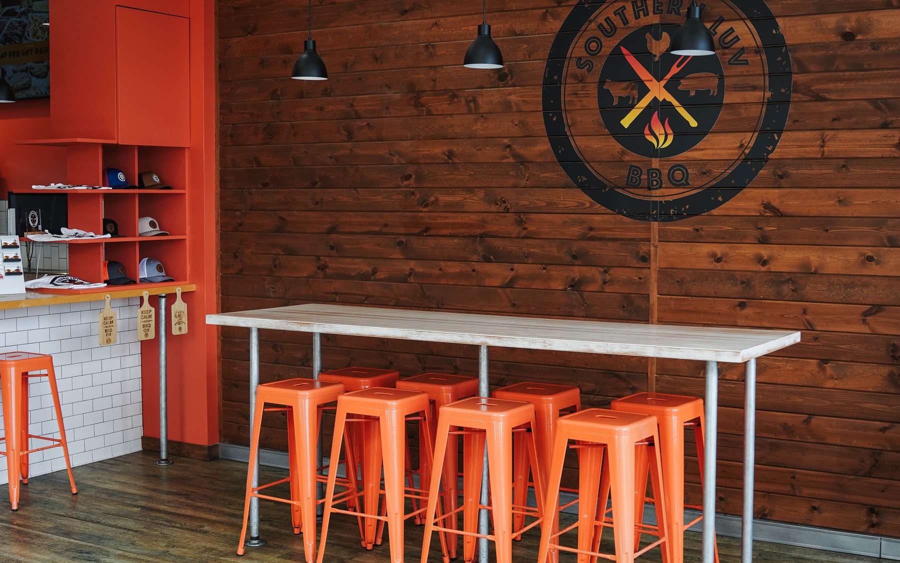 The dining room at Southern Luv BBQ in Tampa