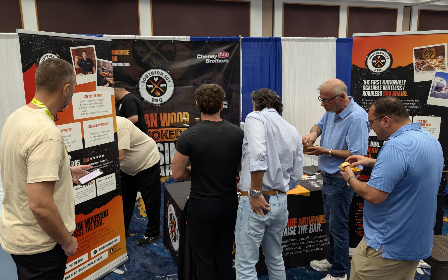 The Southern Luv BBQ franchise booth at the Fort Lauderdale expo